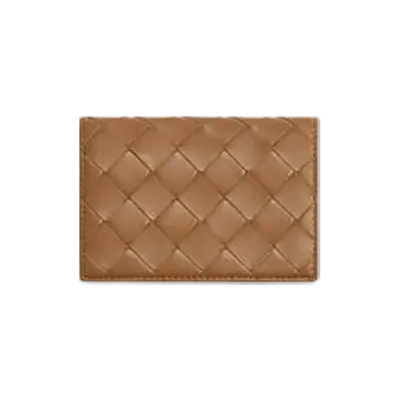 Bottega Veneta Intrecciato Business Card Case "Wood"