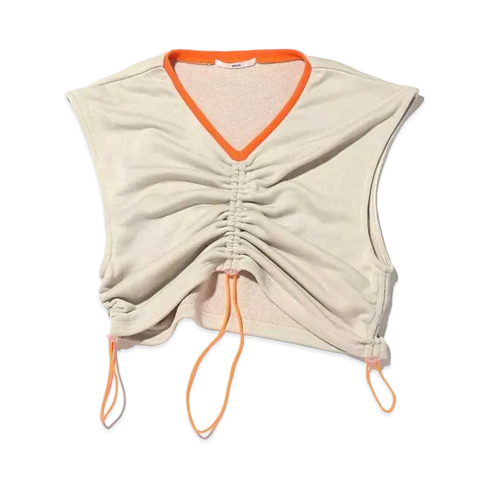 atmos pink Teleco Ruched Tops "Beige"