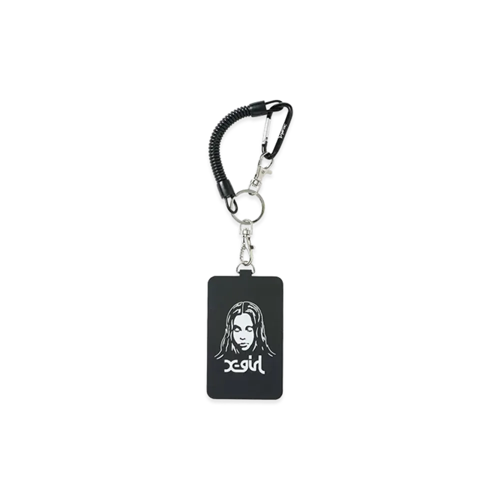 X-Girl Women's Face Rubber Pass Case "Black"