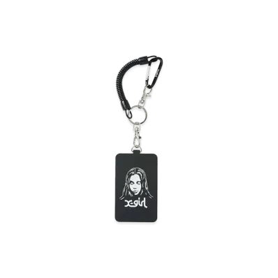X-Girl Women's Face Rubber Pass Case "Black"