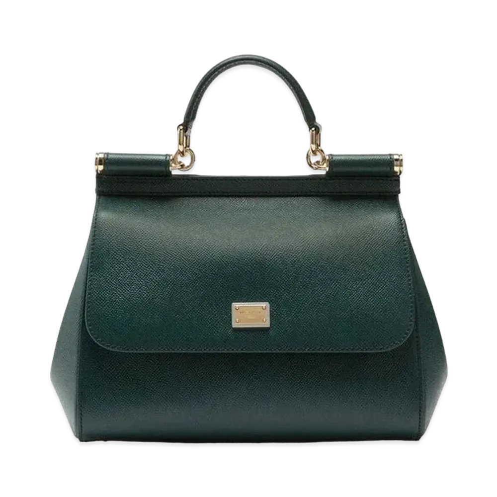 Dolce&Gabbana Sicily Bag Medium Dauphine Leather "Green"