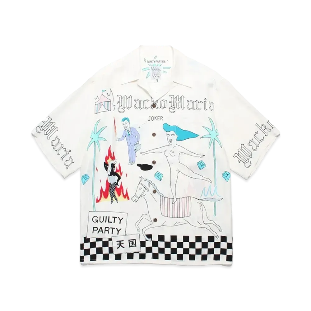 WACKO MARIA 世界平和プロジェクト / Hawaiian Shirt "White"