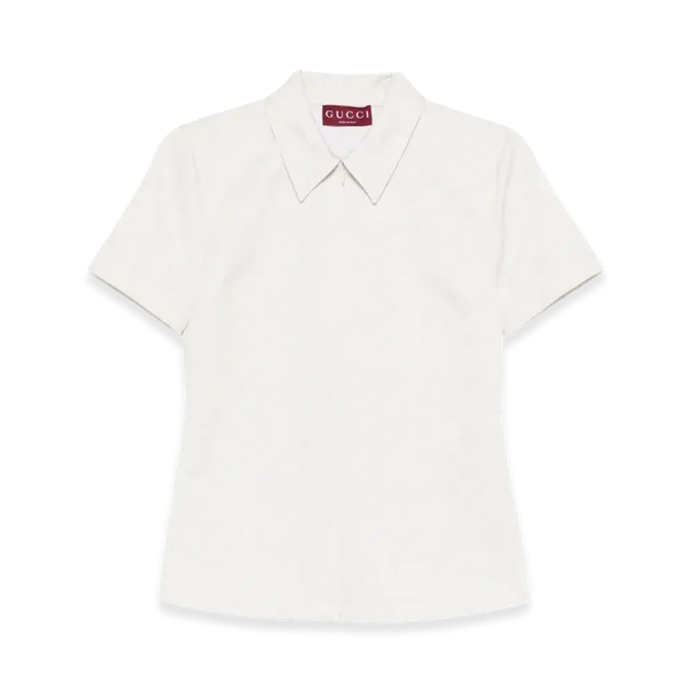 GUCCI Women's Gabardine Shirt "White"