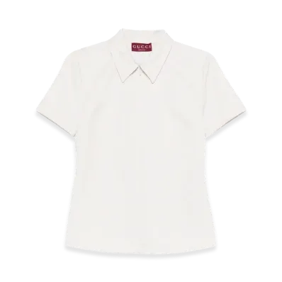 GUCCI Women's Gabardine Shirt "White"