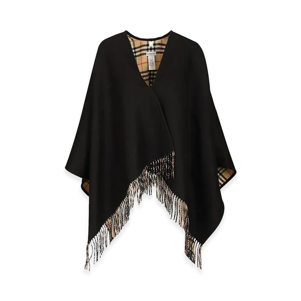 Burberry Wool Reversible Cape "Black"