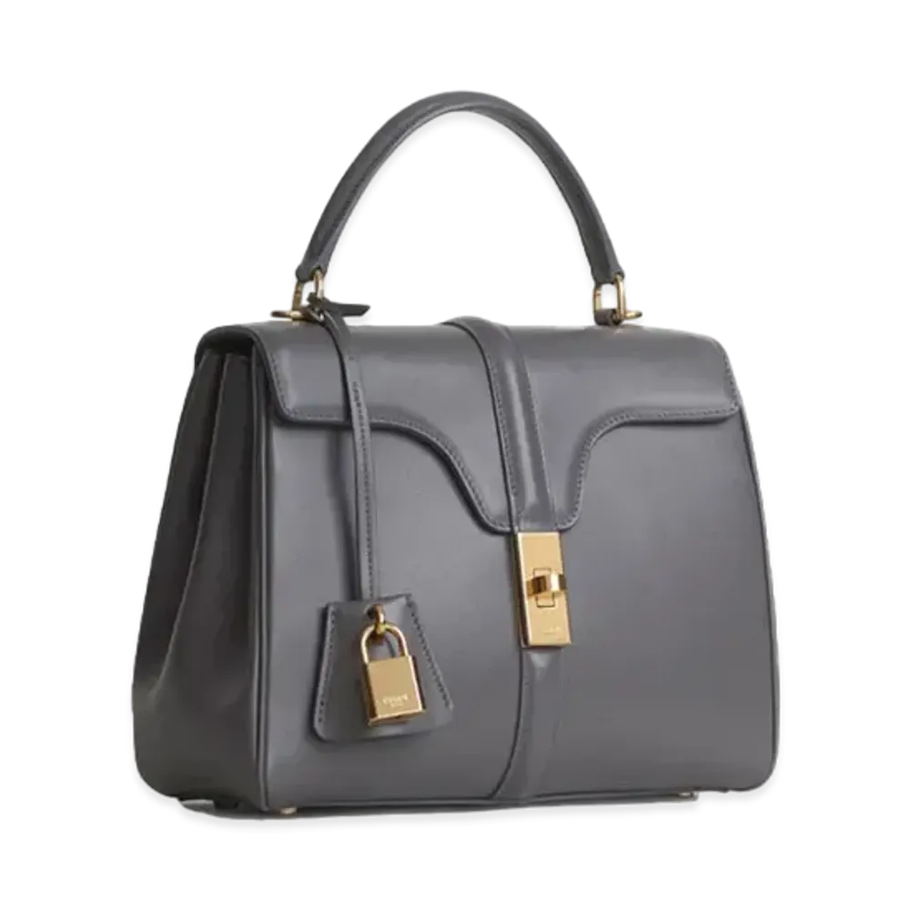 CELINE Small 16 Bag in Satinated Calfskin "Grey"