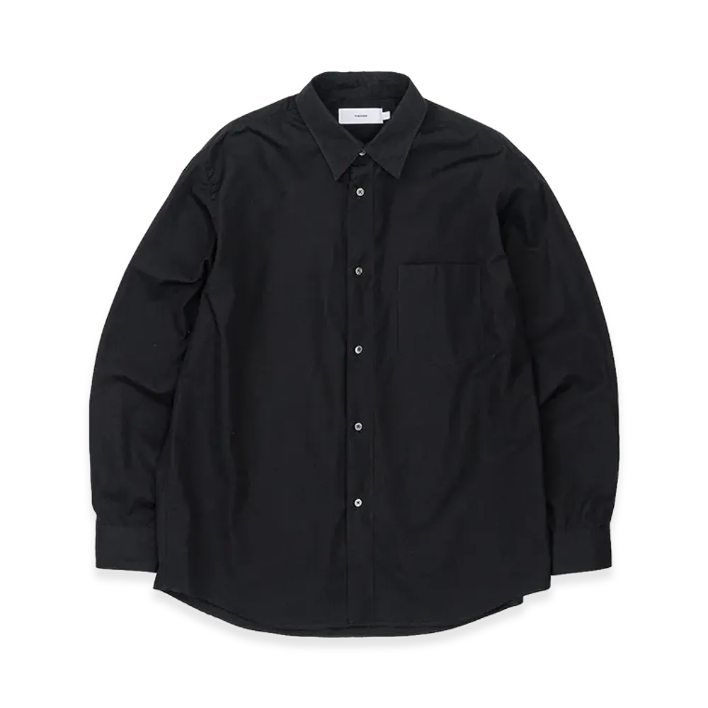 Graphpaper High Count Regular Collar Round Cut Shirt "Black"