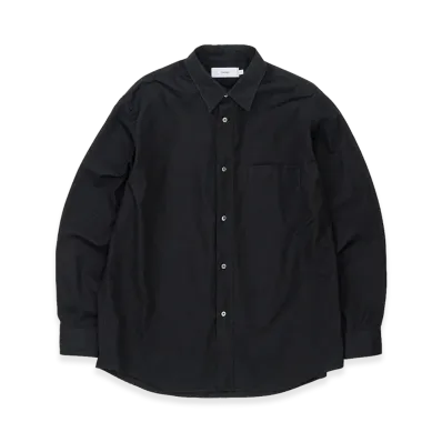 Graphpaper High Count Regular Collar Round Cut Shirt "Black"