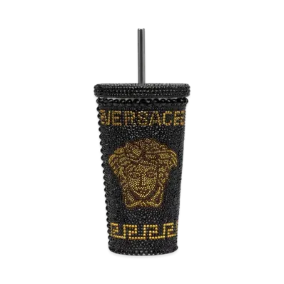 Versace Crystal Medusa Travel Cup "Black/Gold"