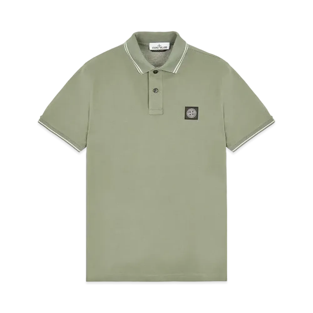 Stone Island 22S18 STRETCH COTTON PIQUE_SLIM FIT "Sage Green"