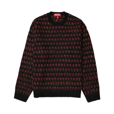 Supreme Flowers Metallic Sweater "Black"