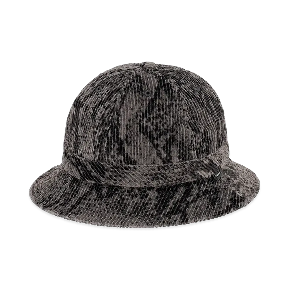 Supreme Snakeskin Corduroy Bell Hat "Black"