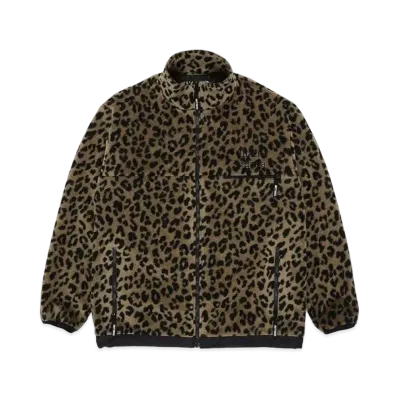 WACKO MARIA Leopard Light Boa Fleece Jacket "Beige"