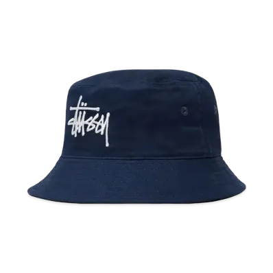 Stussy BRUSHED BIG BASIC BUCKET HAT "Navy"