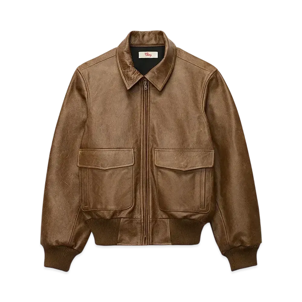 Girls Don't Cry x Cherry Los Angeles Angel Leather Flight Jacket "Brown"