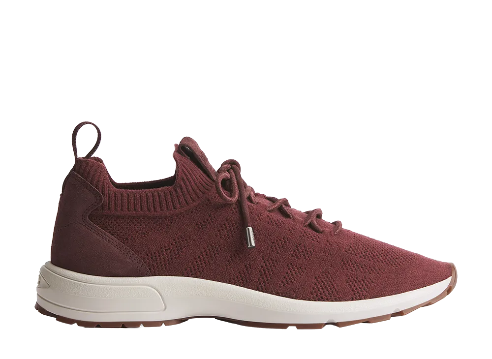 Dior B80 Lounge Sneaker Cannage Wool Cashmere and Silk Knit with Suede Calfskin "Burgundy"