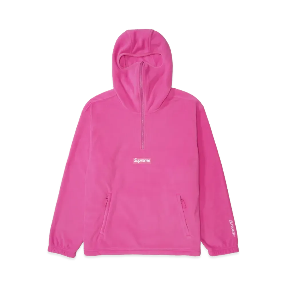 Supreme Polartec Face Mask Half Zip Hooded Sweatshirt "Fuchsia"