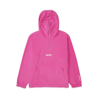 Supreme Polartec Face Mask Half Zip Hooded Sweatshirt "Fuchsia"