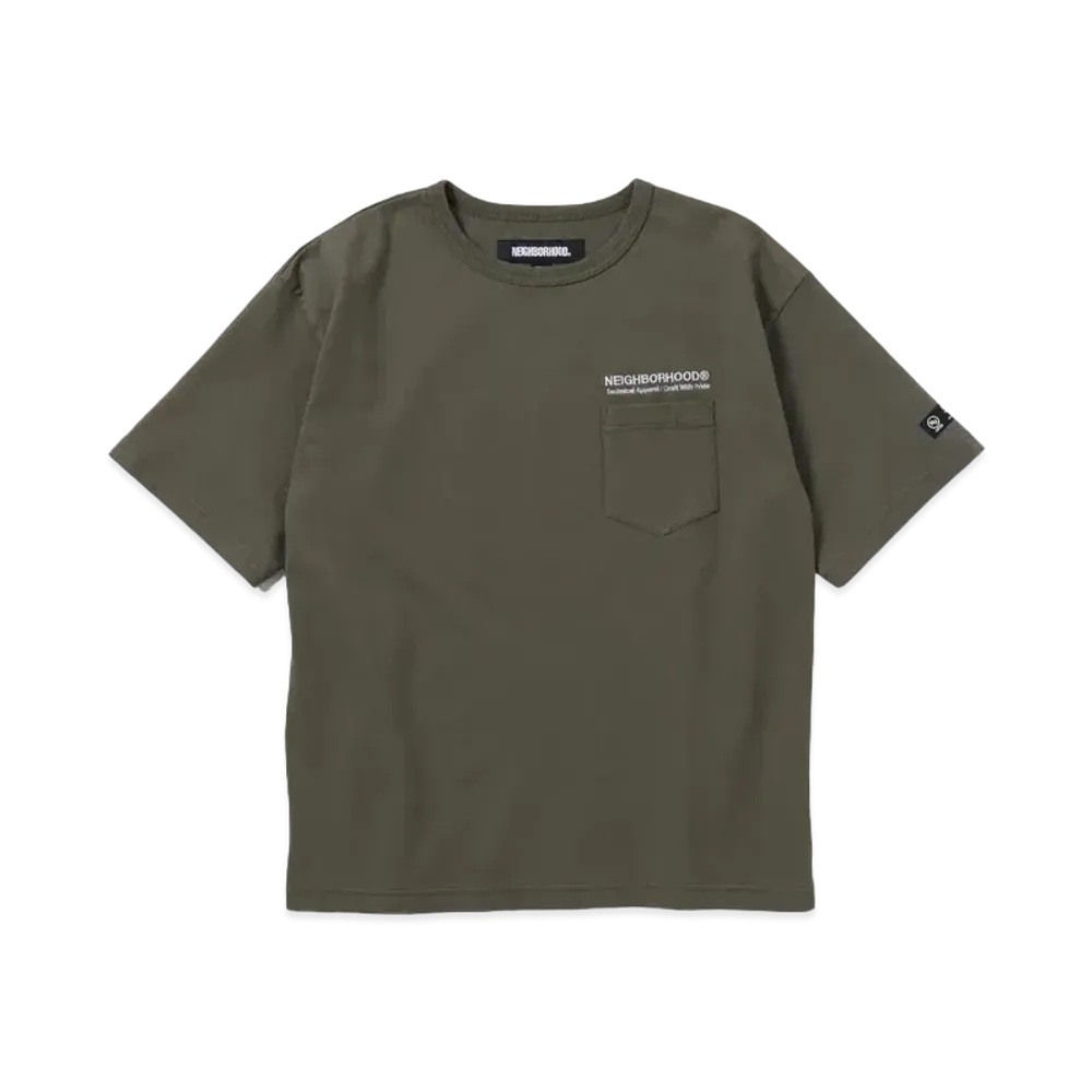 NEIGHBORHOOD Classic-P Crewneck SS . CO "Olive Drab"