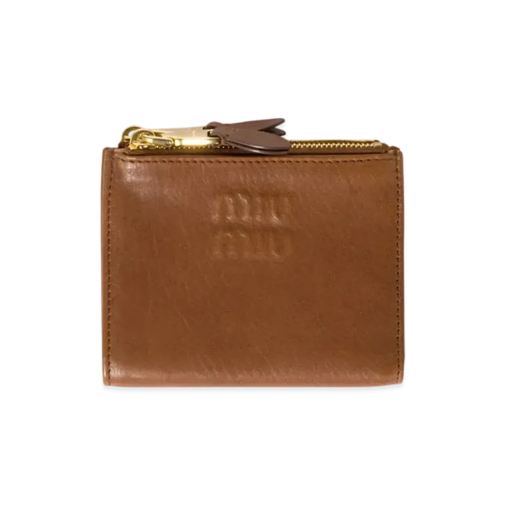 MIUMIU Small Nappa Leather Wallet "Brown"