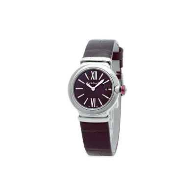 BVLGARI Women's Lvcea Alligator "Black/Violet"