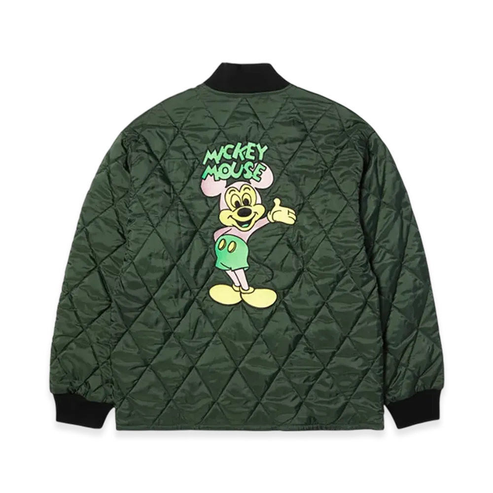HUF x Disney Mickey Mouse Mickey Quilted Work Jacket "Forest Green"