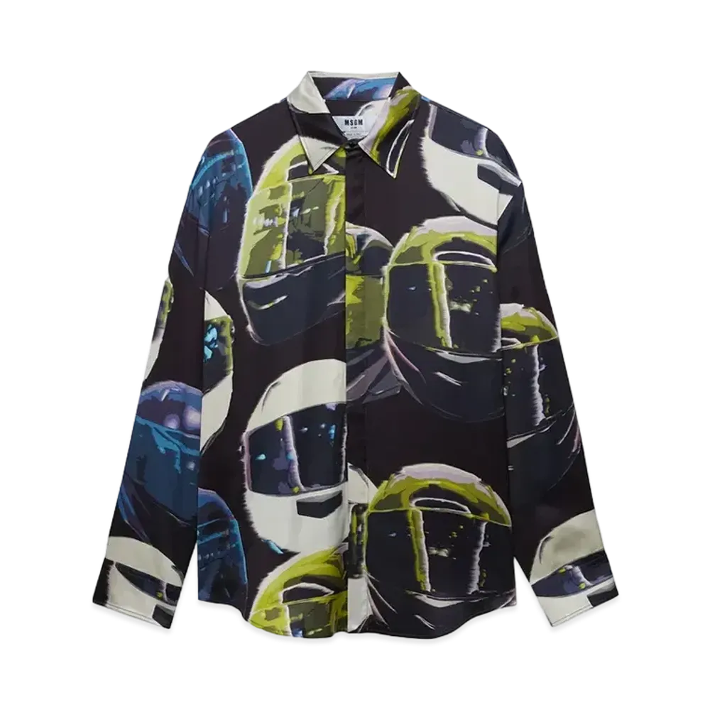 MSGM Viscose Printed Shirt "Black"