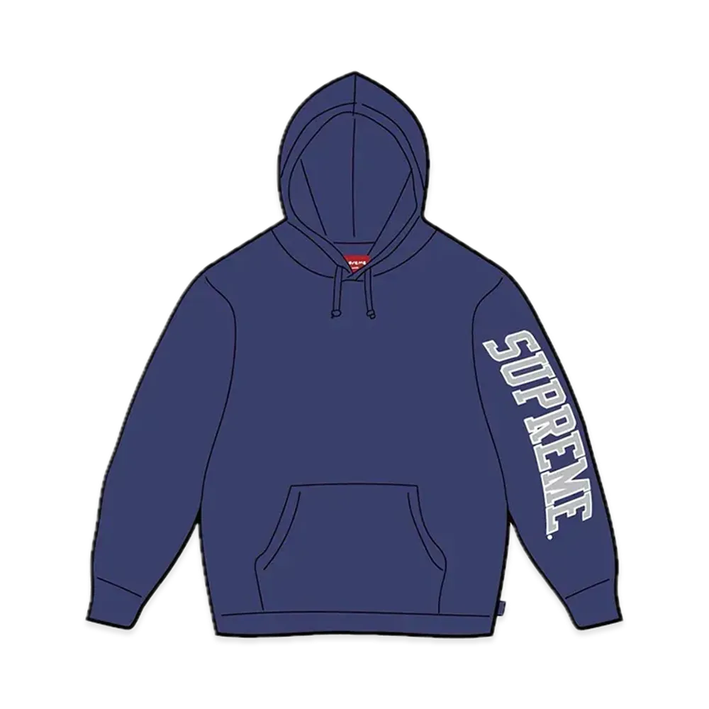 Supreme Sleeve Arc Hooded Sweatshirt "Washed Navy"
