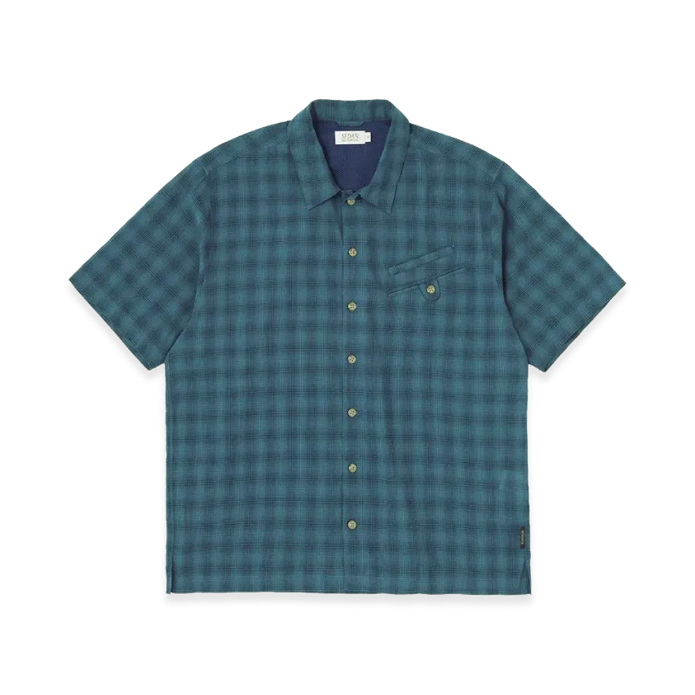 SEDAN ALL-PURPOSE Cotton Silk S/S Shirt "Navy"