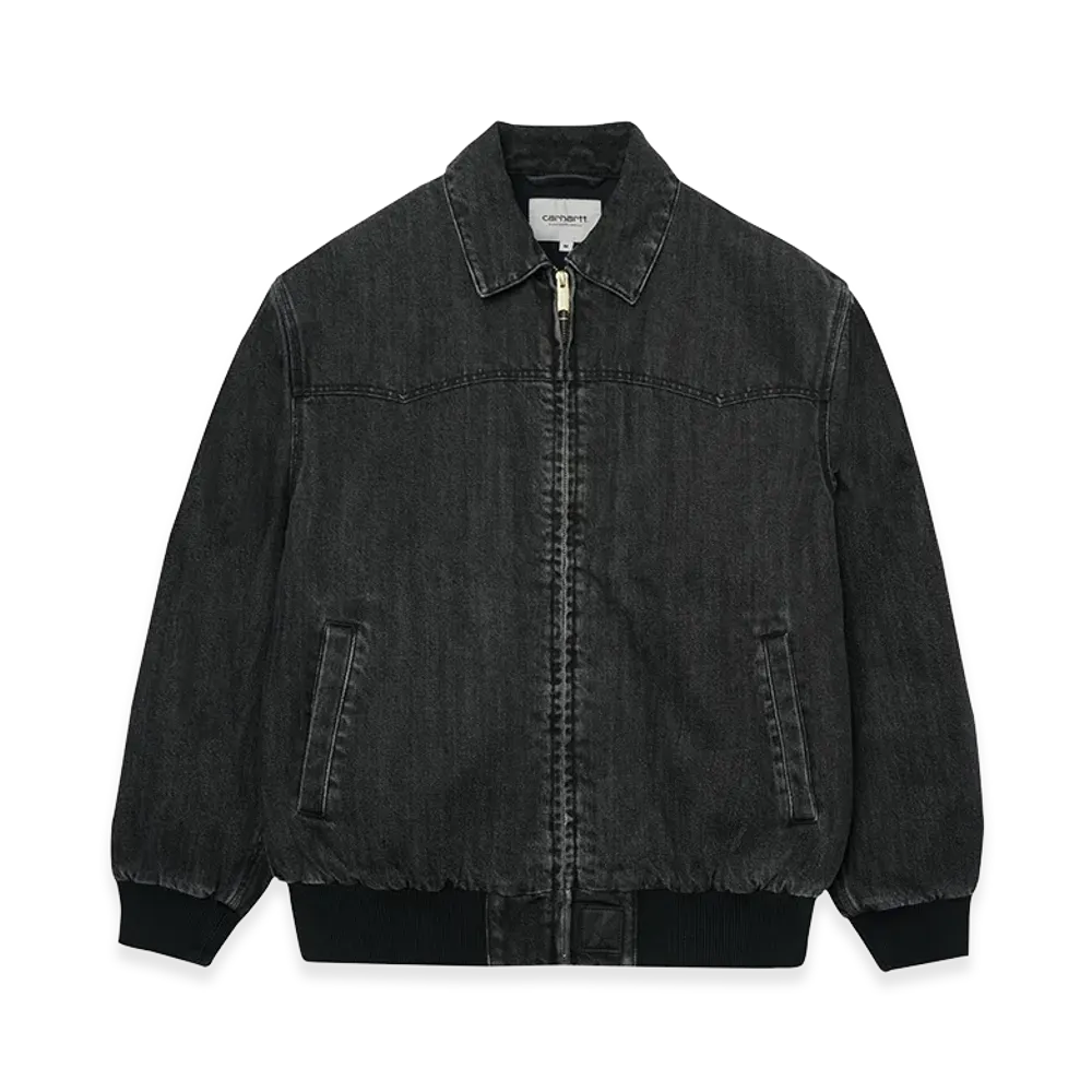 Carhartt WIP Og Santa Fe Jacket "Black Enzyme Bleach Washed"