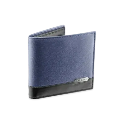BVLGARI Serpenti Scaglie Man Bifold Wallet "Blue"
