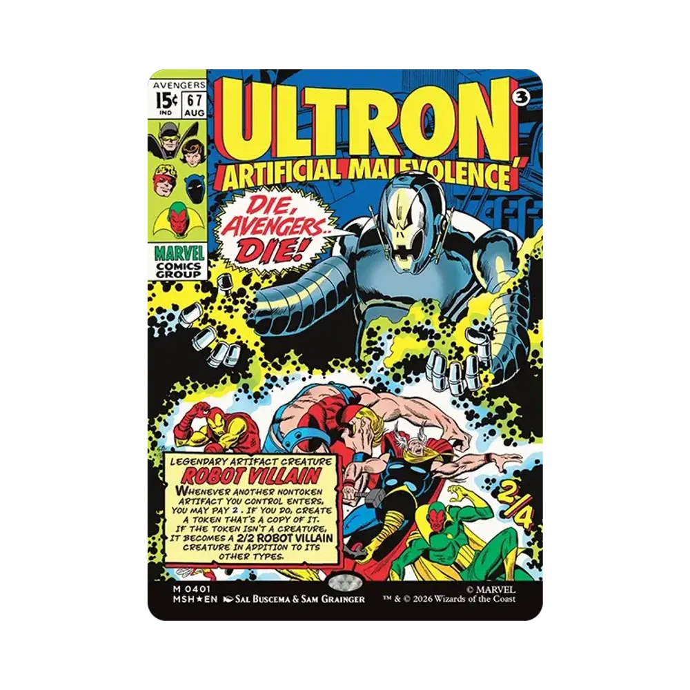 Ultron, Artificial Malevolence M :Foil :Borderless [MSH 0401][EN](Collector Booster "Marvel Super Heroes")