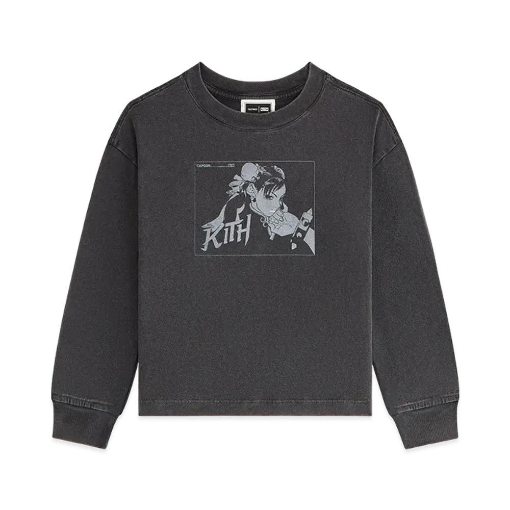 Kith x Capcom Kids Chun Li Vintage Tee "Black"