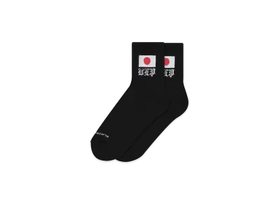BlackEyePatch Japan Flag Short Socks "Black"