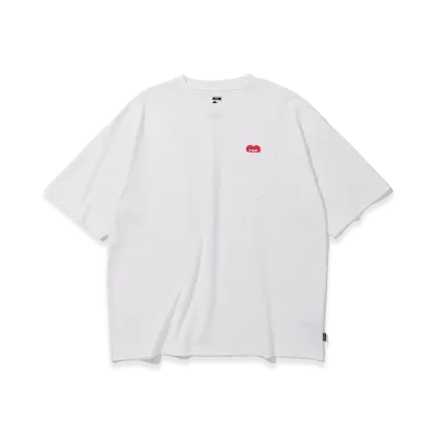 POLeR Furry Heart Relax Fit Pocket Tee "White"