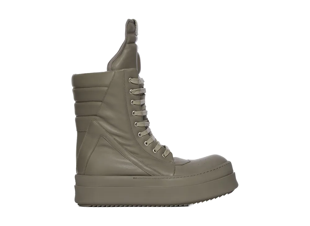 Rick Owens FW26 Tower Mega Geobasket Full Grain Calf Leather "All Drkpearl"