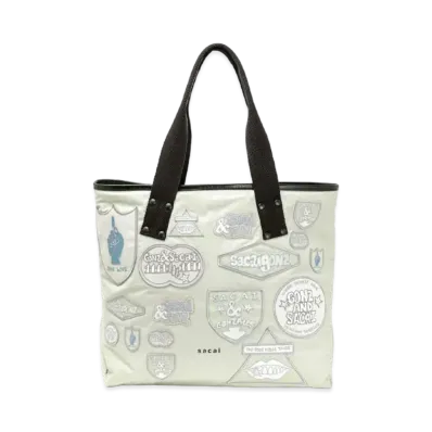 sacai x Gonz Multi Patch Tote Large "Light Green"