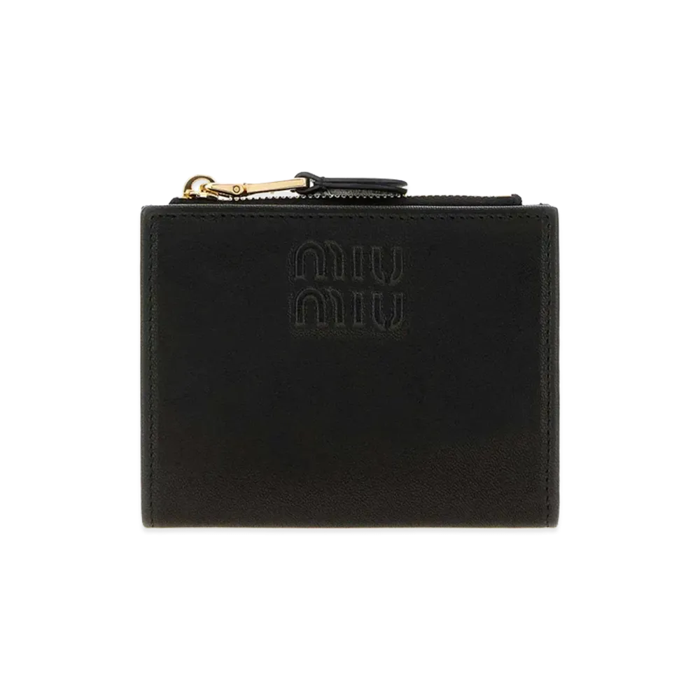 MIU MIU Women's Nappa Leather Wallet "Black"