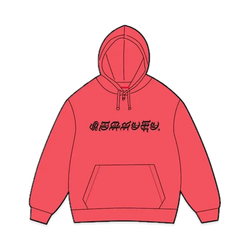 Supreme Blackletter Hooded Sweatshirt "Watermelon"