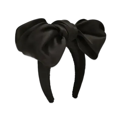 Dolce&Gabbana Headband With Organza Bow "Black"