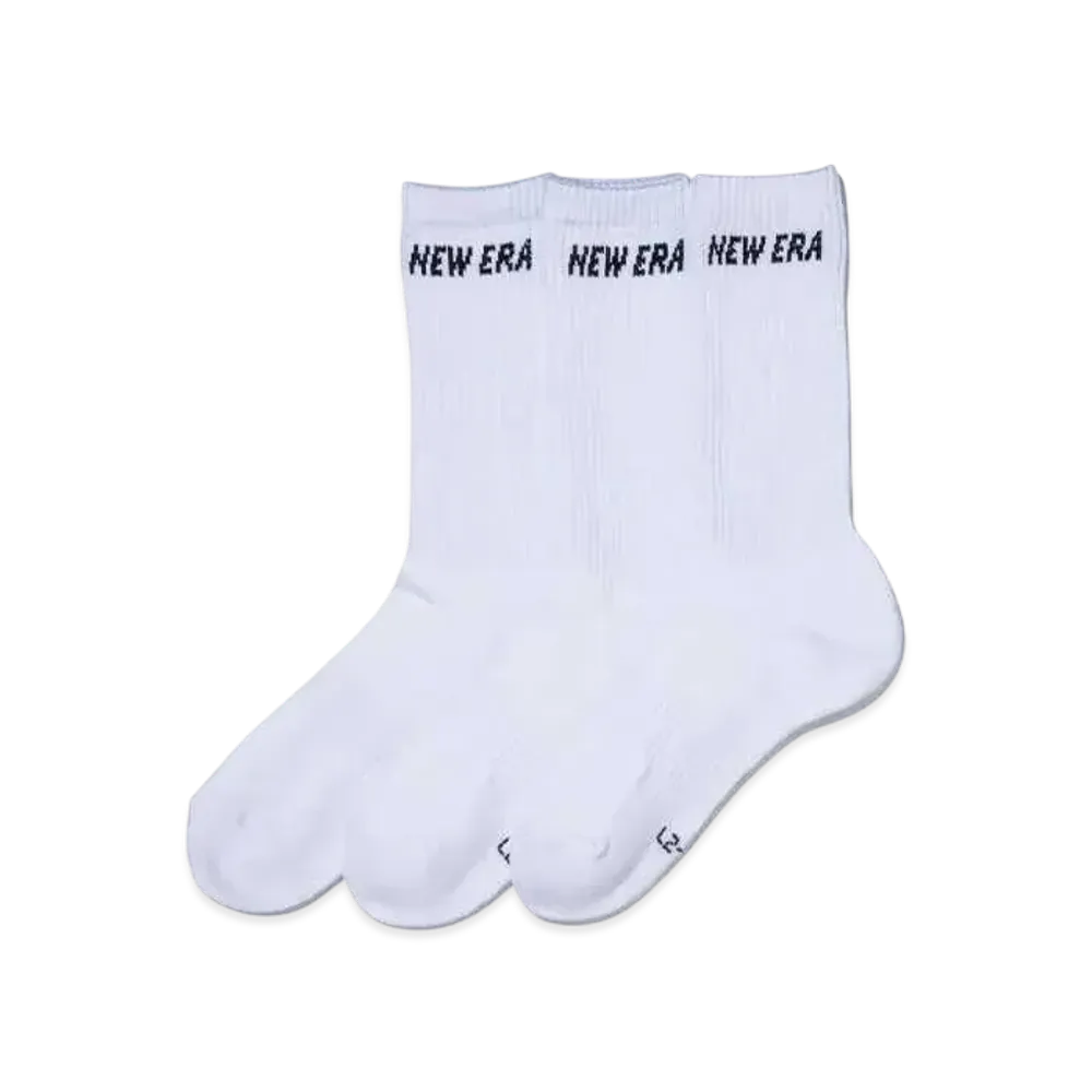 NEW ERA Socks Crew 3 Pair "White"