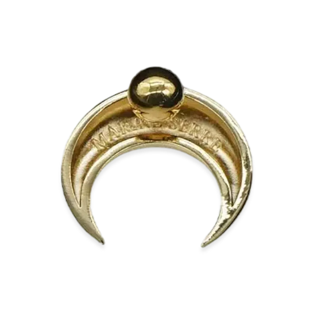 Marine Serre REGENERATED SINGLE TIN MOON STUD EARRINGS "MT50 Color"