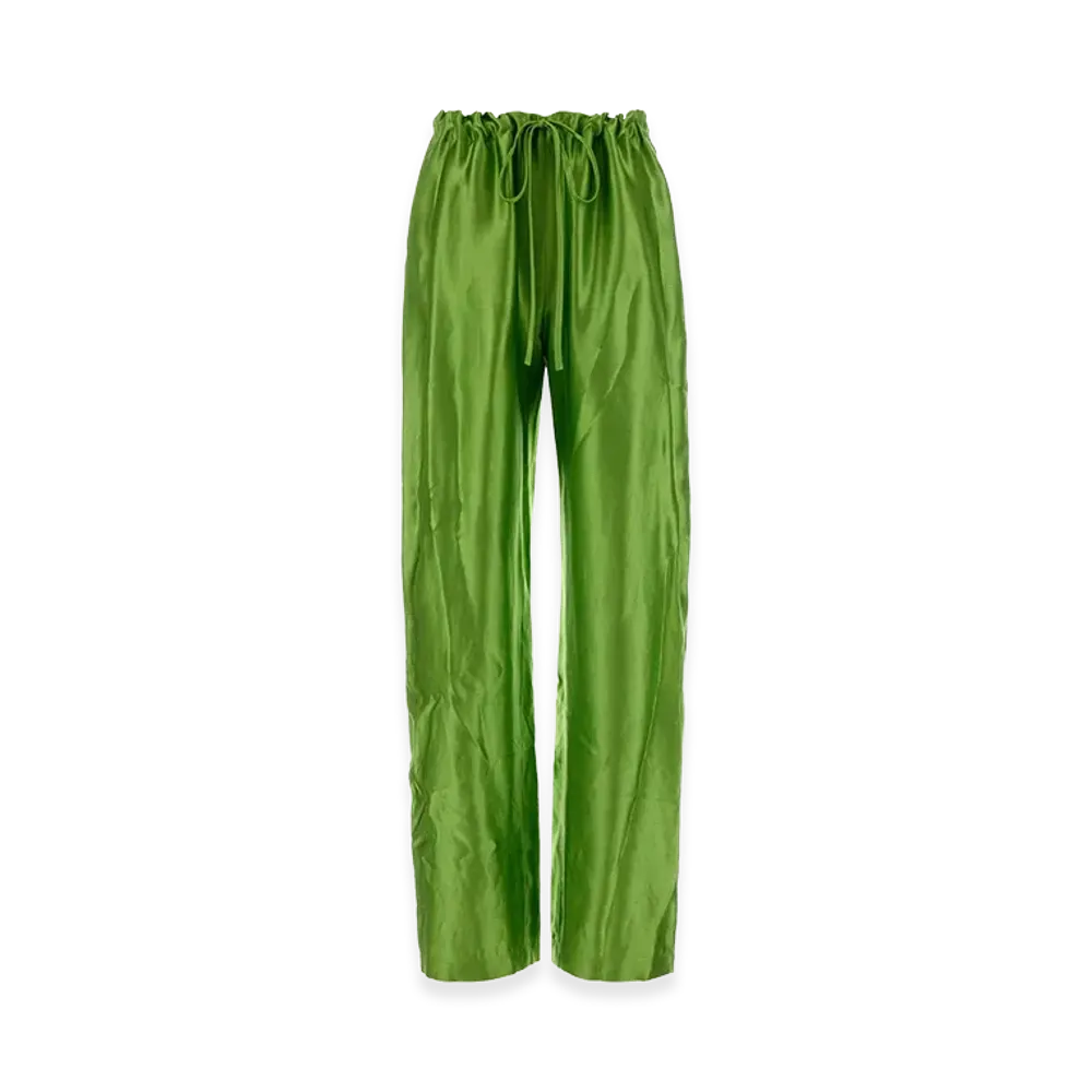 KHAITE Women's Satin Rohen Pant "Green"