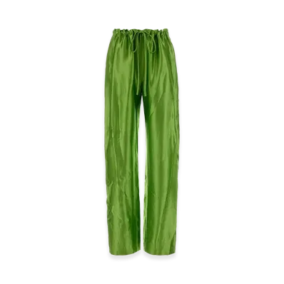 KHAITE Women's Satin Rohen Pant "Green"
