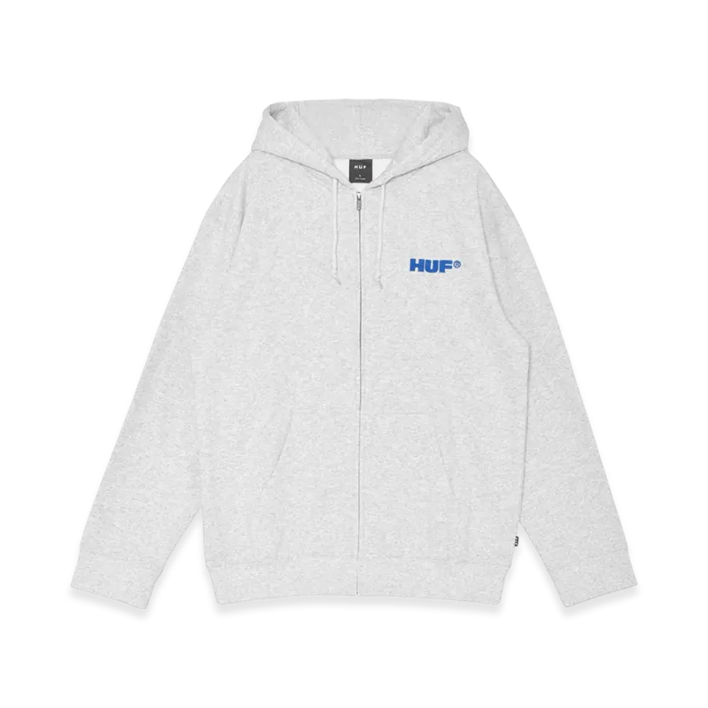 HUF All Caps Full Zip Hoodie "Ash"