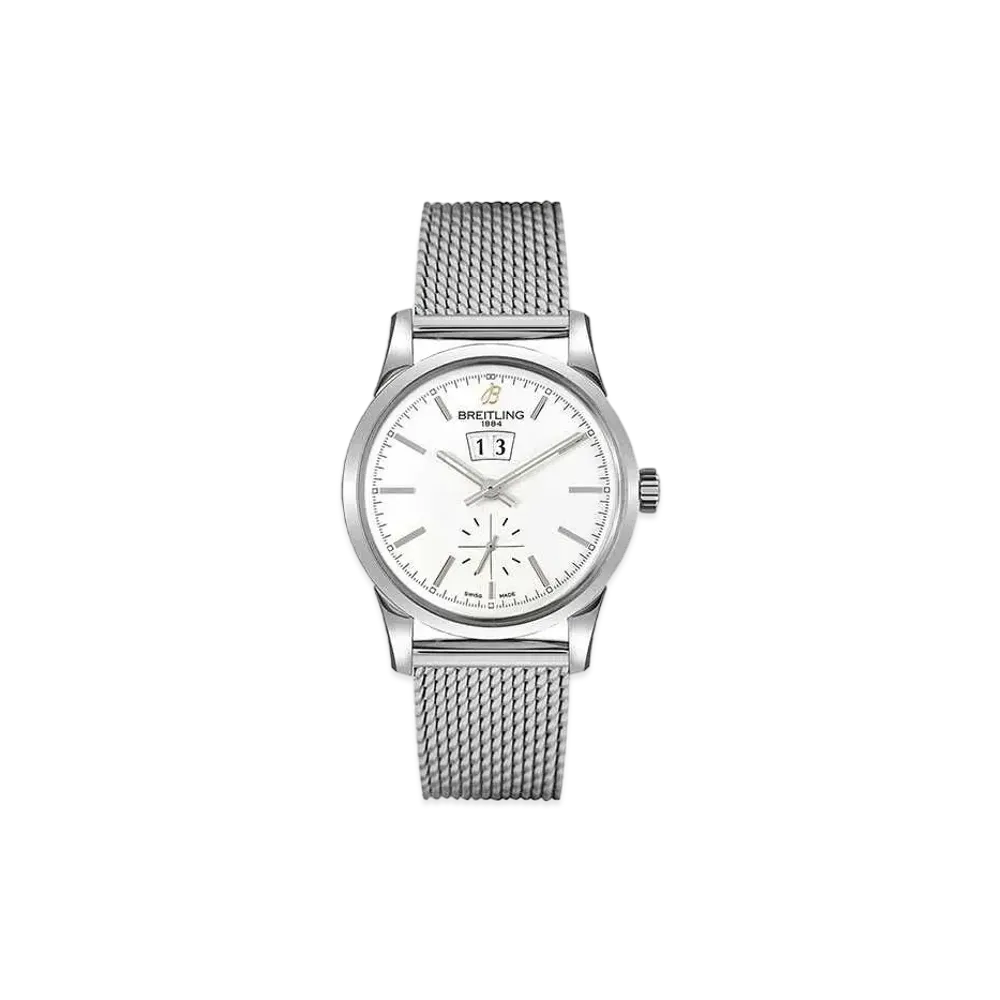 Breitling Transocean 38 "Silver/Stainless Steel"