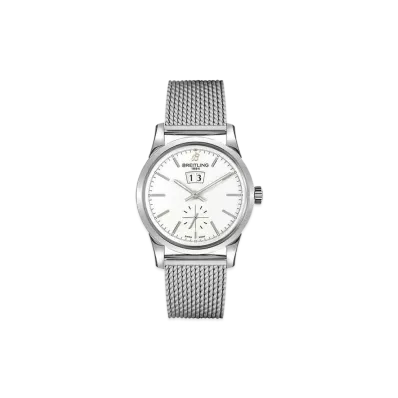 Breitling Transocean 38 "Silver/Stainless Steel"