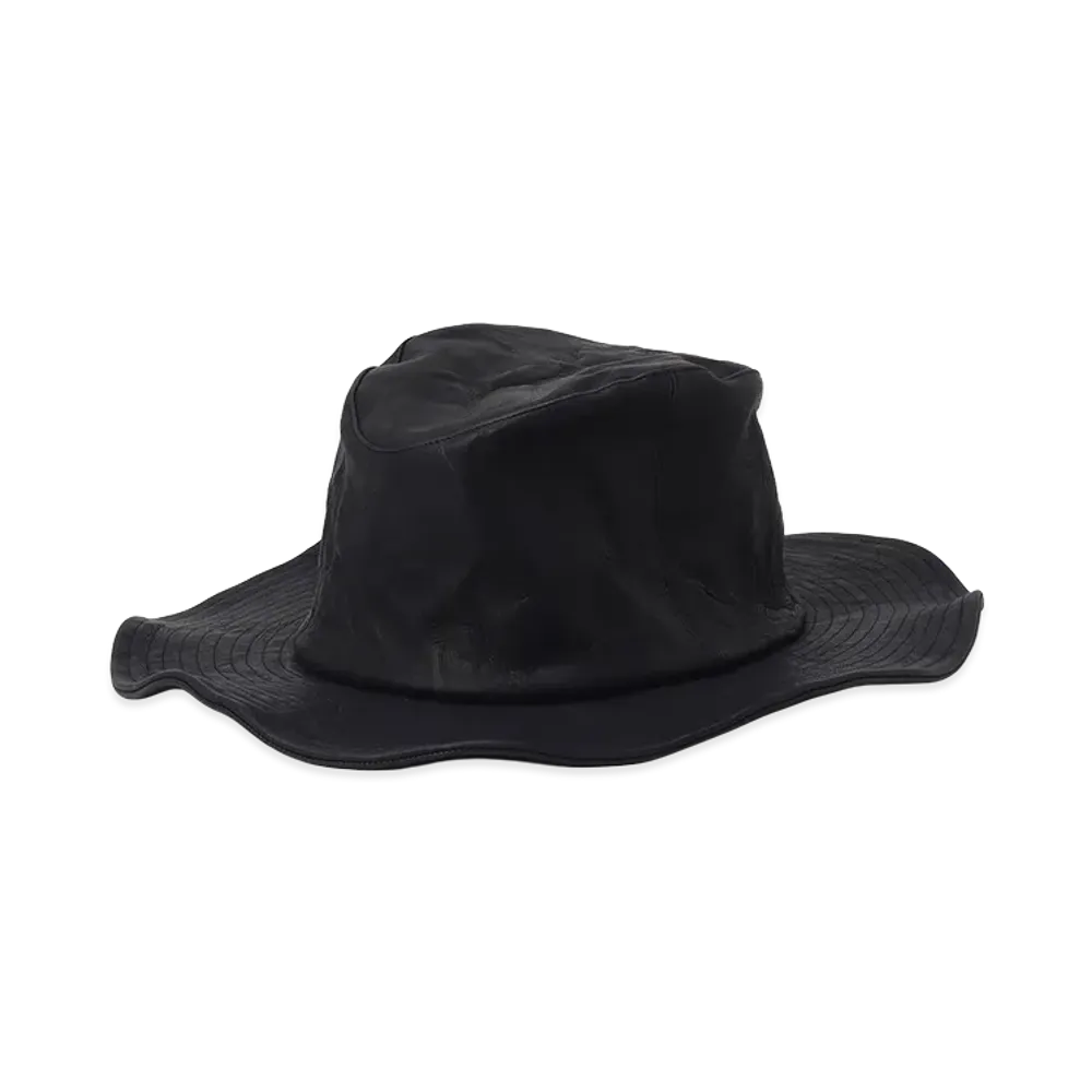 Yohji Yamamoto POUR HOMME x ISAMU KATAYAMA Washed Calf Cowboy Hat "Black"