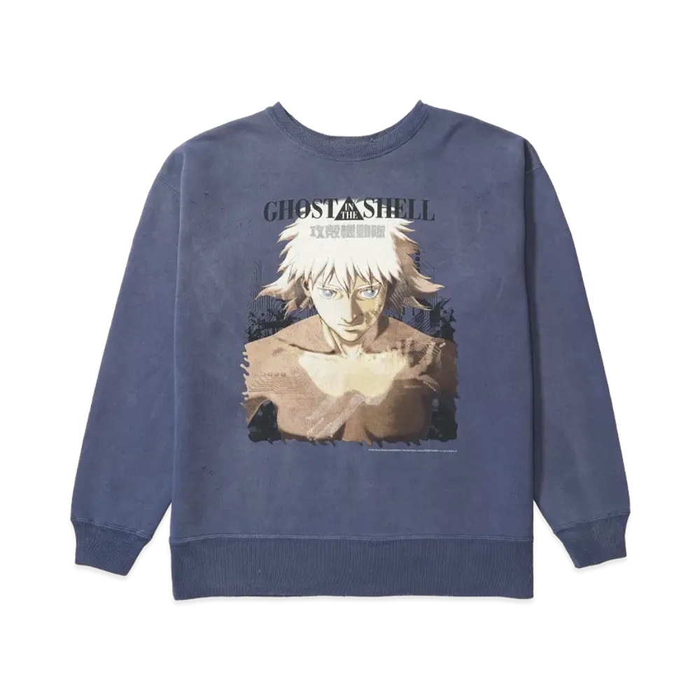SAINT Mxxxxxx x GHOST IN THE SHELL Crew Neck Sweat "Navy"