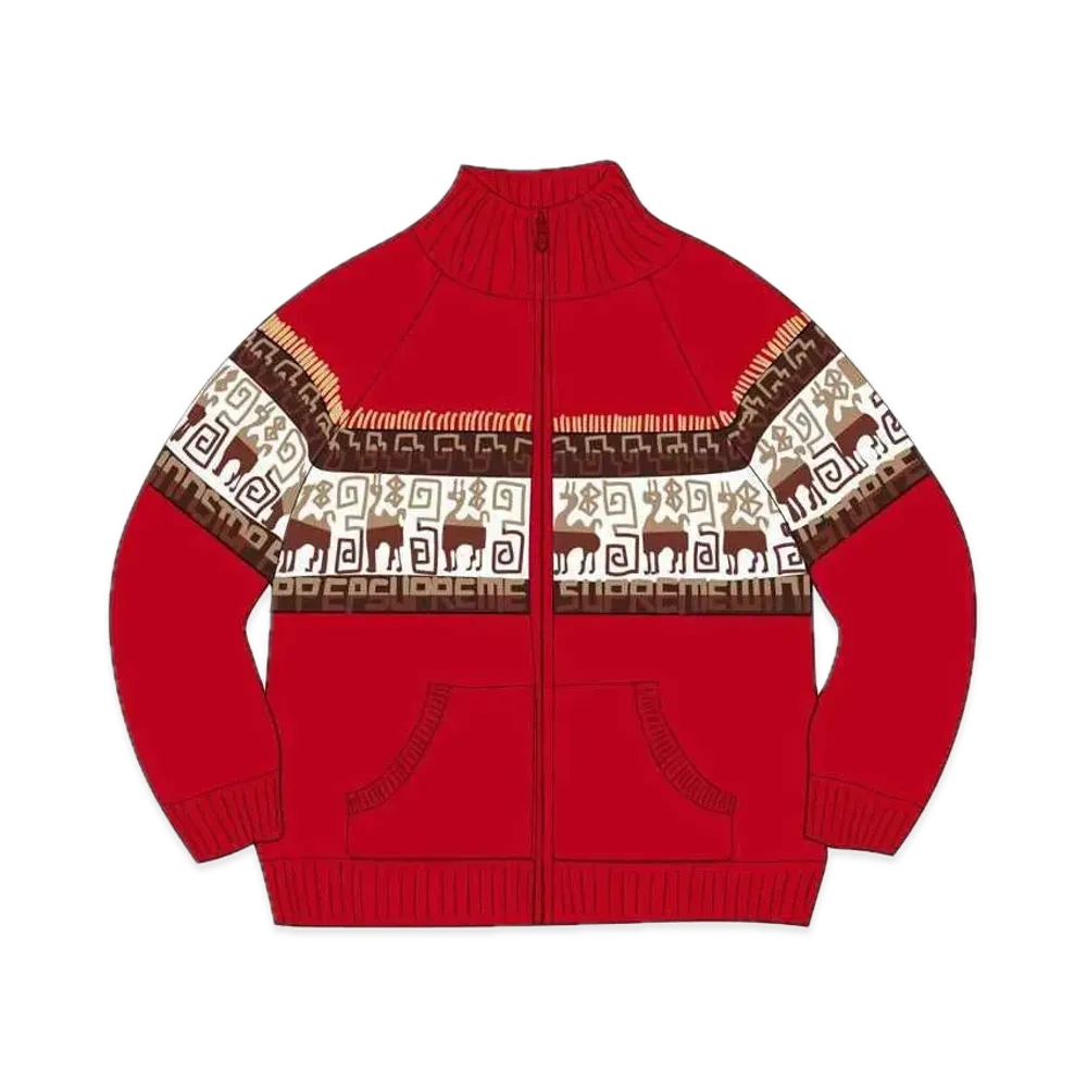 Supreme Chullo WINDSTOPPER® Zip Up Sweater "Red"